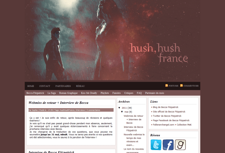 [Partenaire] Hush hush France - Site