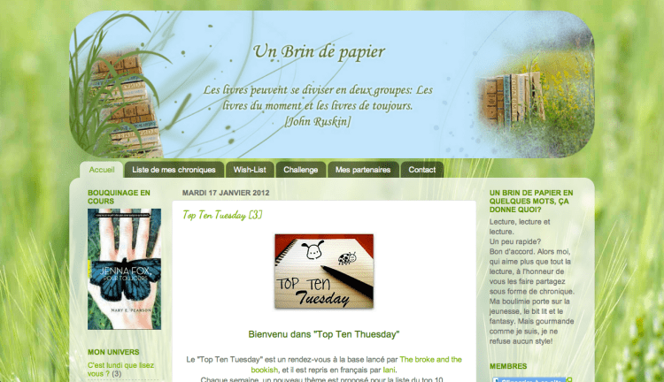 [Partenaire] Un brin de papier - Site