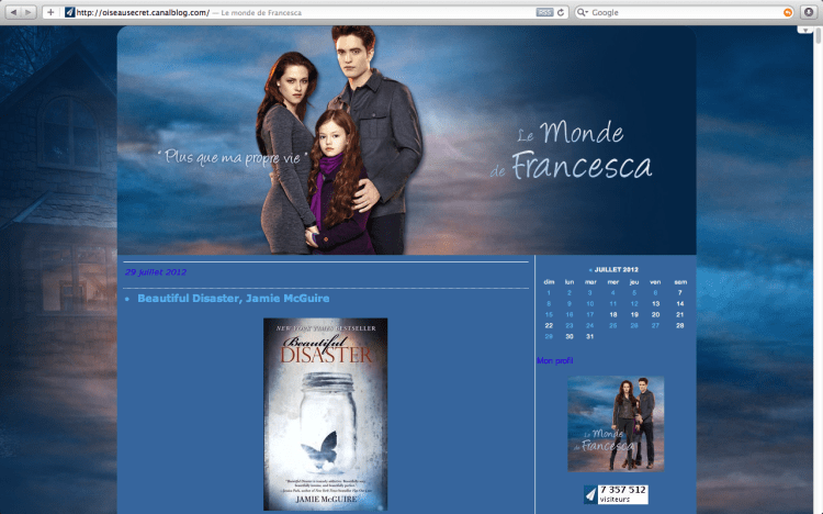 [Partenaire] Le monde de Francesca - Site