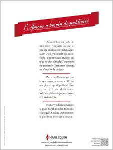 [Autre] Harlequin - L'amour a besoin de publicité 1
